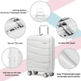thumbnail image 2 of Joyway- 5-Piece Luggage Set PP Hardshell Spinner Suitcase with TSA Lock - (Expandable Carry-On 20 Inch) (24 Inch 28 Inch) for School, Travel, Weekend, 2 of 7