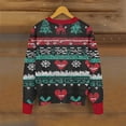 thumbnail image 5 of Wiyuqeen Women's Christmas Knit Cardigans Crewneck Button Down Ribbed Cardigans Long Sleeve Xmas Reindeer Print Jacket Coats, 5 of 5
