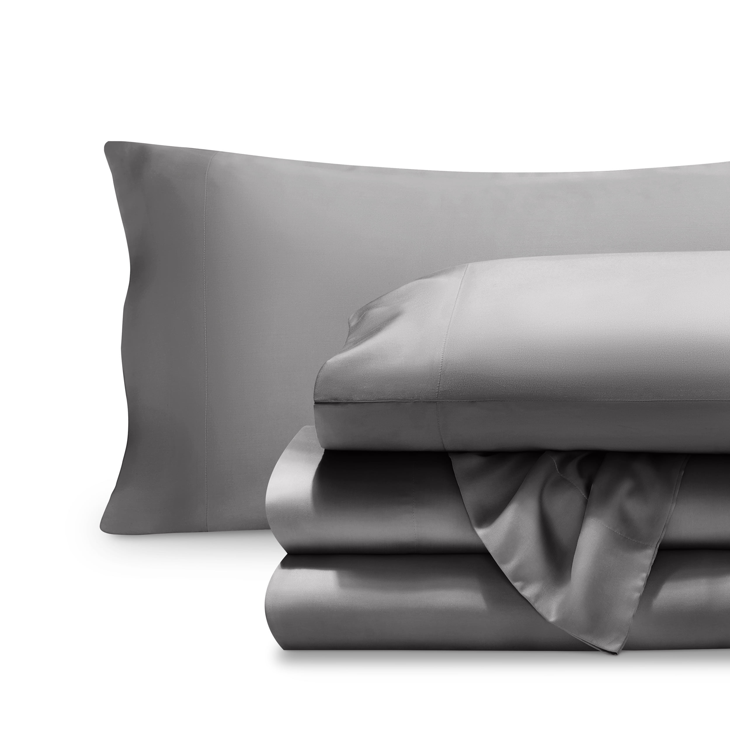 Bare Home TENCEL™ Sheet Set - Lyocell derived from Eucalyptus - King, Light Gray