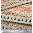 thumbnail image 2 of Soimoi Poly Georgette Fabric Geometric African Decor Fabric Printed Yard 42 Inch Wide, 2 of 3