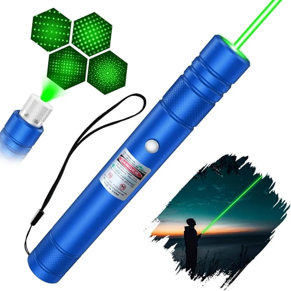 CHUANK Longue Portée Pointeur Laser Vert Haute Puissance Matériau Amélioré Pointeur Laser Stylo?2000 Mètres Pointeur Laser Vert Rechargeable pour la Randonnée Jouet Laser pour Chat Pointeur Laser Rechargeable