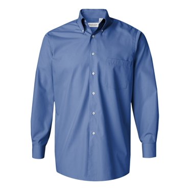 Van Heusen Mens Silky Poplin Shirt, S, Periwinkle