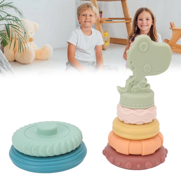 Montessori 25 Pièces – Cube Sensoriel Souple, Anneaux Empilables, Jouets De Bain Et Dentition – Dès 6 Mois