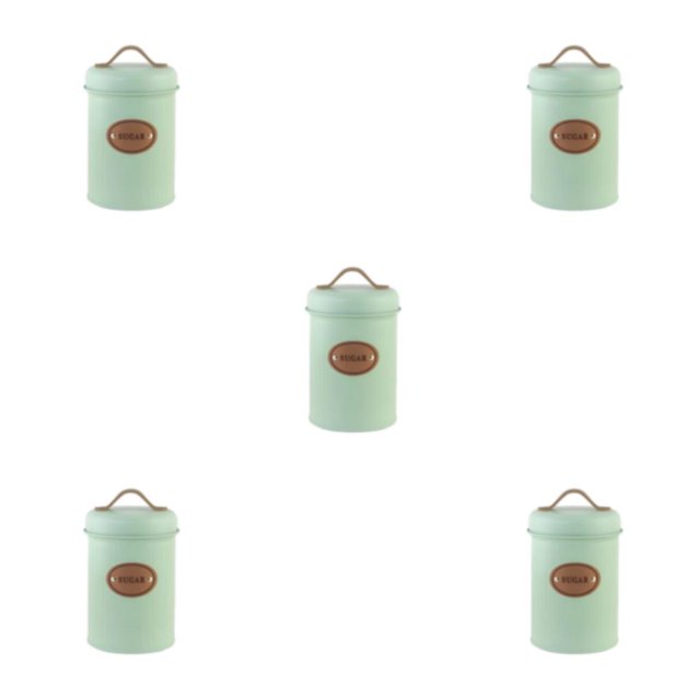 Wweixi Transparent Tea Jars For Storing And Displaying Favorite Tea Leaves Food Grade Metal Kitchen Storage Jars Jars Kitchen Green sugar 5Set