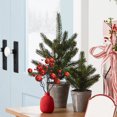 thumbnail image 2 of SDNall Décorations de Sapin de Noël, Lumières de Sapin de Noël, Sapin de Noël Extérieur, Brindilles et Feuilles de Noël Dorées et Rouges Fruit Rouge Fruit Couronne de Sapin de Noël Rotin Bricolage Accessoires Décoratifs, 2 of 9