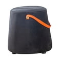 thumbnail image 4 of Abbracc Portable Round Ottoman Changing Shoes Stool Bench with Handle Space-Saving Solid Black, 4 of 9