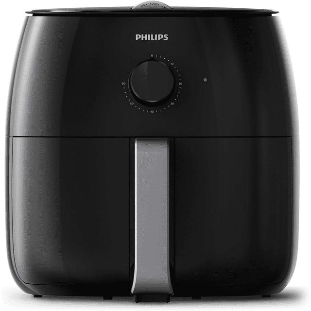 (Manufacturer Refurbished) Philips HD9630 Twin TurboStar XXL Analog Air Fryer 1.4kg (Black)