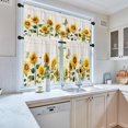 thumbnail image 5 of Sunflower Kitchen Window Curtains Valance and Tier Set 36 Inch, Spring Butterfly 3 Piece Set Short Curtains for Window, Summer Window Treatment Tiers for Living Room Bedroom, 5 of 5