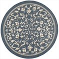 thumbnail image 1 of Safavieh CY2098-268-7R 6 Ft. - 7 In. x 6 Ft. - 7 In. Round, Indoor - Outdoor Courtyard Navy And Beige Machine Made Rug, 1 of 4