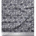 thumbnail image 1 of Soimoi Moss Tissu Georgette Feuilles & Floral Imprimé au Mètre 42 Pouces de Large, 1 of 3