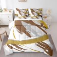 thumbnail image 1 of YST Gradient Abstract Vintage Bedding Comforter Set Ombre Graffiti Design, Grey Beige Brown, Queen Size (7 Count), 1 of 4