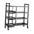 thumbnail image 4 of GROWTH TANK Storage Shelves with Wheels 4 Tier Metal Shelf Rack for Office Closet Garage 90cmx108cm, 4 of 9