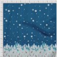 thumbnail image 3 of Soimoi Silk Fabric Cedar Tree & Snowflake Panel Print Fabric by The Yard 42 Inch Wide, 3 of 3