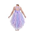 thumbnail image 1 of Robe Dos Nu pour Fille Violette Plissée à Étages à Paillettes Concours Hi-lo Dos Ajouré 6 Ans, 1 of 5