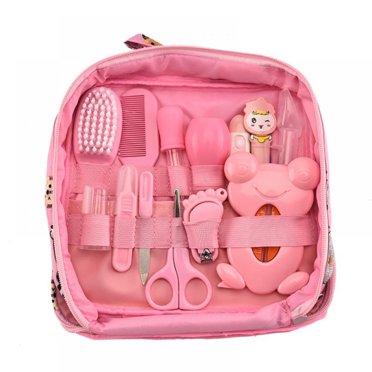 Baby Care Kit, Newborn Health And Grooming Kit Accessories 13-In-1 Portable Baby Safe Care Set (Pink)