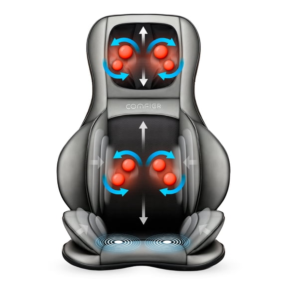 Comfier Neck Back Massager with Heat, Electric Kneading Massage Chair Pad, Air Compression Seat Cushion Massagers