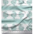 thumbnail image 1 of Soimoi Tissu Viscose Georgette Imprimé Paon au Mètre 42 Pouces de Large, 1 of 3