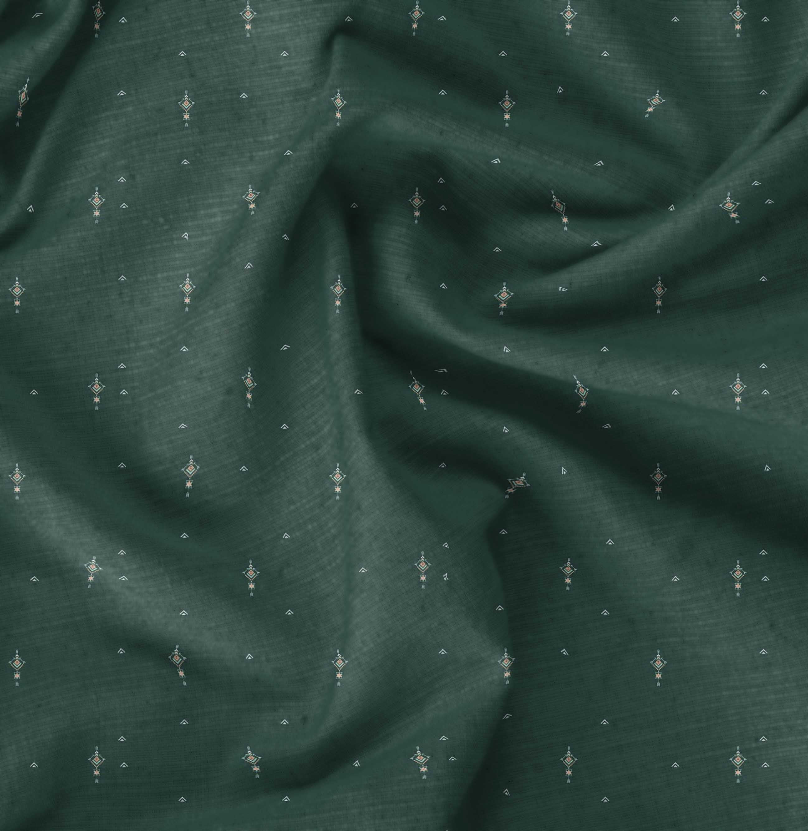 Soimoi Green Cotton Cambric Fabric Abstracts Abstract Print Fabric by the Yard 56 Inch Wide