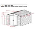 thumbnail image 3 of Arrow Select 10 x 14 x 8 ft Green Shed, 3 of 7