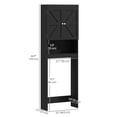 thumbnail image 3 of HOMCOM Armoire de Rangement au-Dessus de la Toilette avec Portes de Grange et Tablette Ouverte, 3 of 10