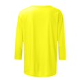 thumbnail image 5 of Hauts à Manches 3/4 pour Femmes Mode pour Femmes T-Shirt Uni Mi-Long Blouse à Manches 3/4 Col Rond Hauts Décontractés T-Shirts en Coton Femmes T-Shirts pour Femmes Mode T-Shirts à Manches 3/4 pour Femmes, 5 of 5