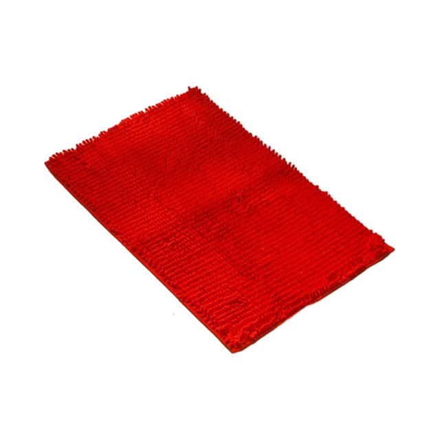 Youkk Polyester Chenille Bath Mat - Strong Water Absorption Exquisite Crafted Soft Texture No Shedding Red 40cm*60cm 1Set