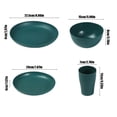 thumbnail image 3 of 16-Piece Plastic Dinnerware Set with Plates, Bowls, and Cups, Multicolor and White, Lightweight, Durable Tableware for Everyday Dining, Microwave Safe, 3 of 6