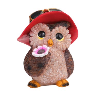 Garden Owl Statue Owl Figurine Decor Sculpture Ornament Decorative Lawn Ornaments for Lawn  Home  Desktop Garden  Ornaments