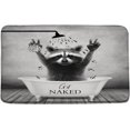 thumbnail image 1 of YOZSLGU Raccoon Bath Mat Funny Animal in The Bathtub Get Naked Grey Creative Memory Foam Bathroom Kitchen Rug, 23.6 x 35 Inch, 1 of 3