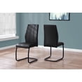 thumbnail image 3 of Monarch Specialties Dining Chair, Set Of 2, Side, Upholstered, Kitchen, Dining Room, Pu Leather Look, Metal, Black, Contemporary, Modern, 3 of 4