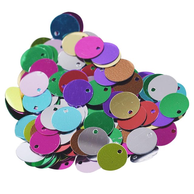 Lipstore 300 Pcs Paillettes Plates Rondes Amples 10 mm Appliqué Robe de Mariée Paillettes Paillettes Couleurs Mixtes