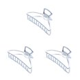thumbnail image 1 of maskred Pinces à Griffes Mode Grand Style Simple Pratique Style Simple Robuste Accessoires Exquis Barrettes pour Femmes Argent/arc 3Ensemble, 1 of 6