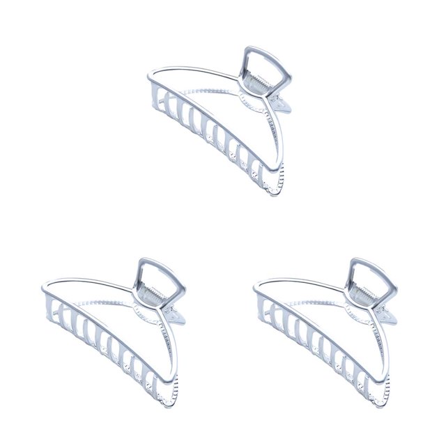 maskred Pinces à Griffes Mode Grand Style Simple Pratique Style Simple Robuste Accessoires Exquis Barrettes pour Femmes Argent/arc 3Ensemble