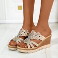 thumbnail image 1 of Latrodar Sandales de Douche pour Femmes Rétro Souples Tendance Sandales à Enfiler pour Femmes Été Sandales à Strass Brillantes Sandales à Plateforme Talons Chaussures de Douche Sandales de Plage à Enfiler Sandales d'Extérieur Respirantes à Enfiler, 1 of 5