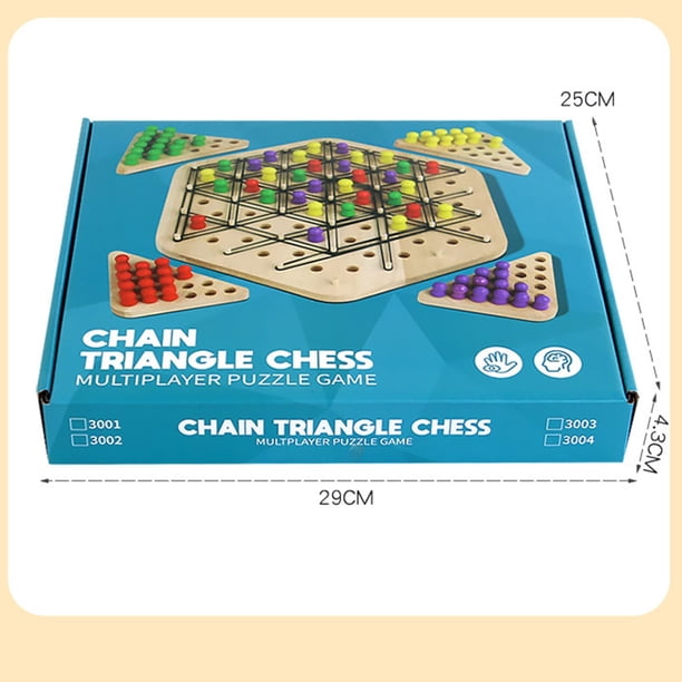 Jeu de Chaîne Triangulaire Amusant, Jeux de Société Interactifs Triangulaires, Jeu de Tirage, Jouet Éducatif, Casse-Tête de Stratégie Fam Casse-Tête Cerveau