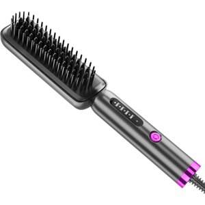 YSTINNG Hair Straightener Brush by Electric Hair Straightening Brush Hot Flat Iron with Ionic DYF329-1095