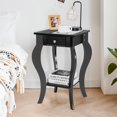 thumbnail image 3 of Costway Table d'Appoint avec Tiroir, Étagère Inférieure, Table de Chevet d'Accent, Chambre, Noir, 3 of 10