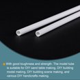 thumbnail image 3 of Unique Bargains 5mm ID 7mm OD 500mm White PVC Pipe Round Rigid Plastic Tube for Water Pipe 2 Pack, 3 of 5