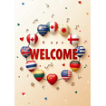 thumbnail image 4 of Welcome Banner with International Flags Circular Design Background Event Decoration Party Supplies Global Conference Backdrop Indoor Outdoor Display, 4 of 4
