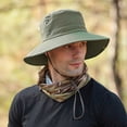 thumbnail image 4 of Harpily Mens Summer Outdoor Sun Protection Breathable Fisherman Cap Foldable Bucket Hat, 4 of 4