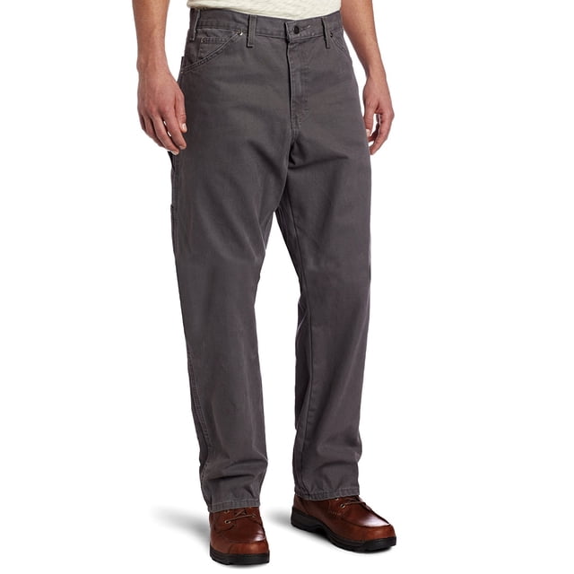 Dickies Mens Relaxed Fit Sanded Duck Carpenter Jean, 36W x 30L, Rinsed Slate