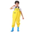 thumbnail image 1 of WEIYLL Boys Bodysuits Flower Printed Bowknot Ruffles Puff Short Sleeve Summer Cute Triangle Yellow Toddler Overalls for 2-3 Years, 1 of 8