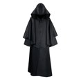 thumbnail image 1 of yingyy Halloween Cloak Hooded Scary Cape Solid Color Robe Costume Carnival Black M, 1 of 6