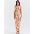 thumbnail image 3 of Robe à Bretelles Aguichant à Imprimé Floral pour Femmes, Mode, Encolure Dégagée, Sans Manches, Dos Nu, Coupe Ajustée, Robe d'Été pour Femme, Fête, Vacances, Vestidos, 3 of 6