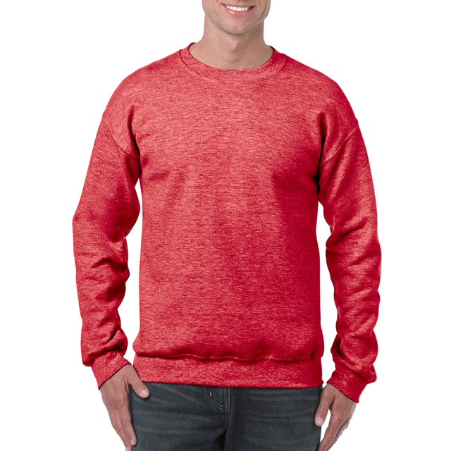 Gildan Mens Heavy Blend Crewneck Sweatshirt, 2XL, Heather Sport Scarlet Red