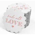 thumbnail image 4 of Inkdotpot Real Rose Gold Foil Made With Love Text Tags Favor Hang Paper Tags 100 Pieces, 4 of 6