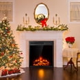 thumbnail image 2 of Costway 22.5'' Electric Fireplace Insert Freestanding & Recessed Heater Log Flame Remote, 2 of 9