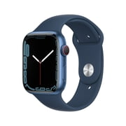 Restored Apple Watch Series 7 45mm GPS + Cellular Aluminum Blue + Abyss Blue Sport Band 32GB Excellent (Certified Refurbished)