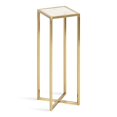 thumbnail image 1 of Kate and Laurel Jaspur Table d'Appoint Carrée en Métal, 7x7x21, Blanc/or, 1 of 15