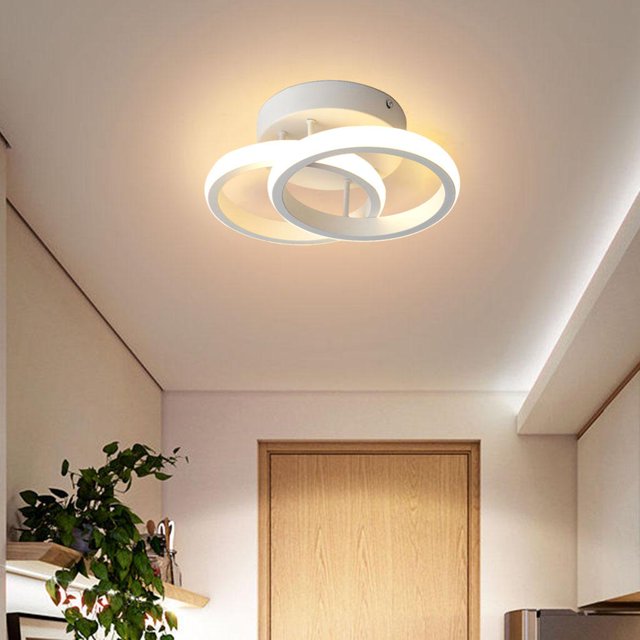 LED Ceiling Light Lighting Fixture Flush Mount Simple for Entrance Aisle warm warm 24×16×12.5cm